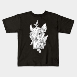 kosher flying pig.black & grey Kids T-Shirt